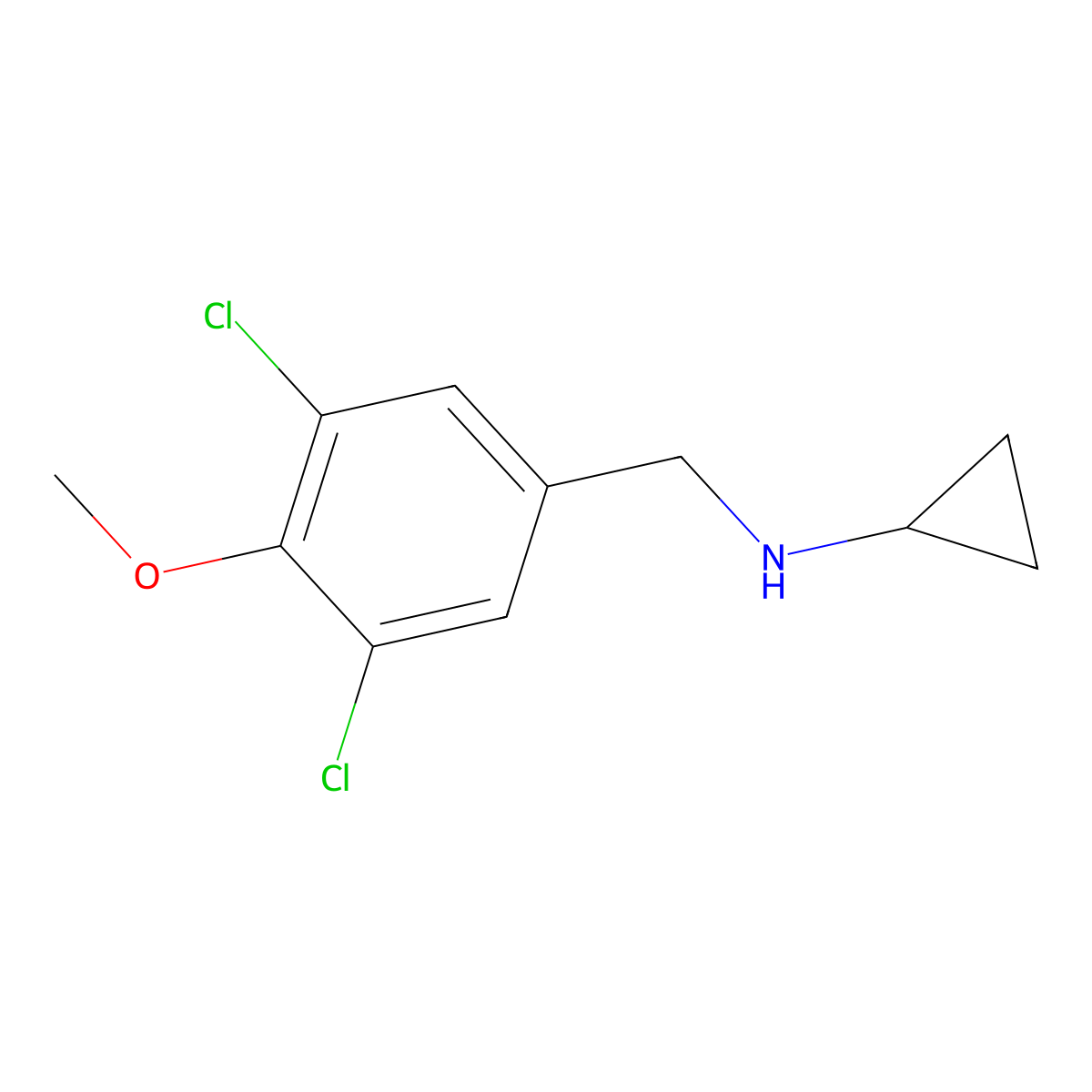 N-(3,5-dichloro-4-methoxybenzyl)cyclopropanamine molecular structure, CAS 1158703-98-0
