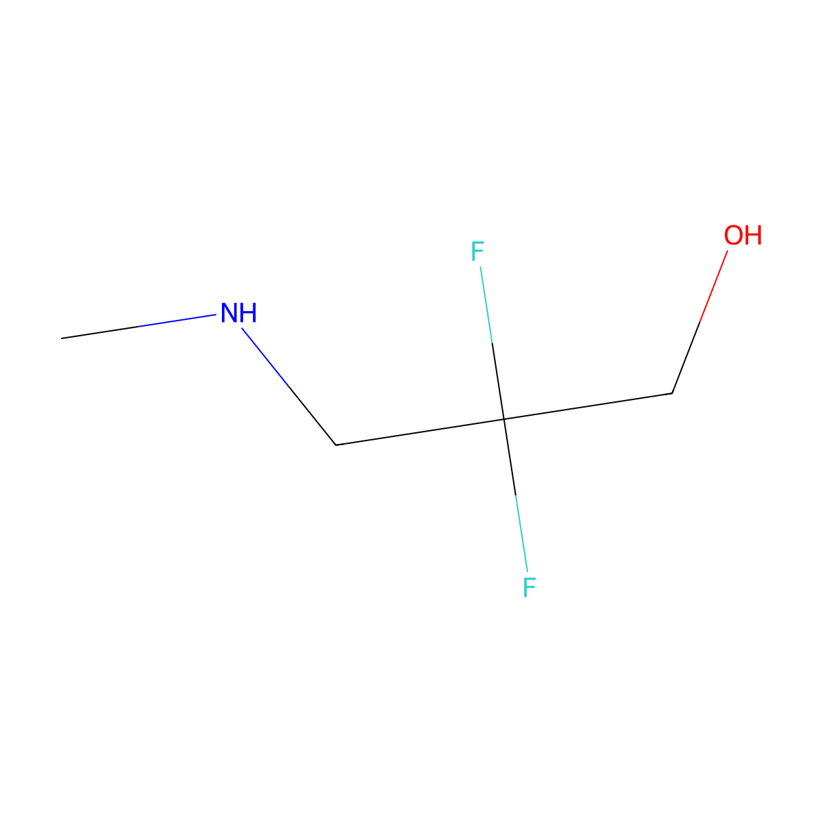 2,2-Difluoro-3-(methylamino)propan-1-ol molecular structure, CAS 1158721-58-4