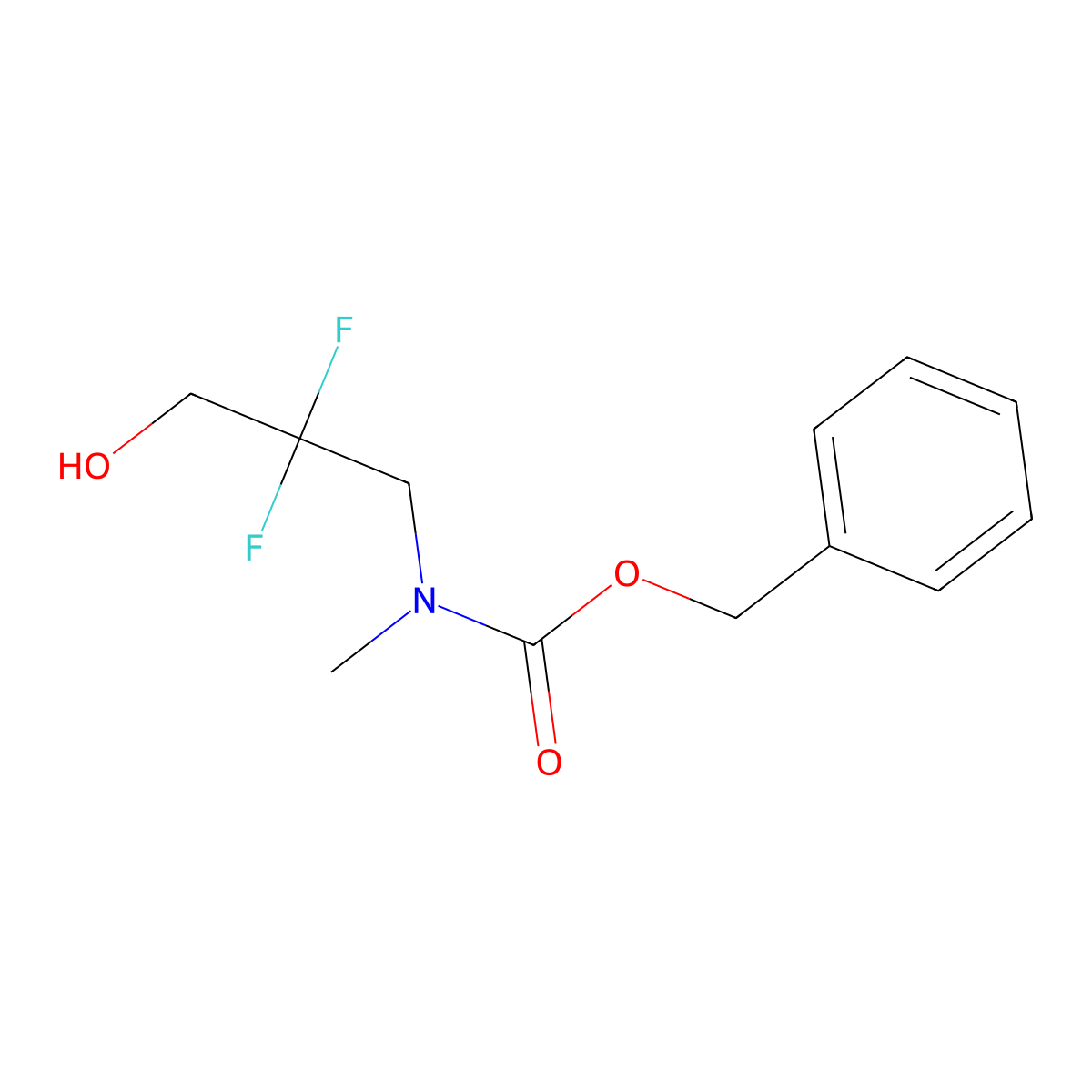 benzyl N-(2,2-difluoro-3-hydroxypropyl)-N-methylcarbamate molecular structure, CAS 1158721-59-5