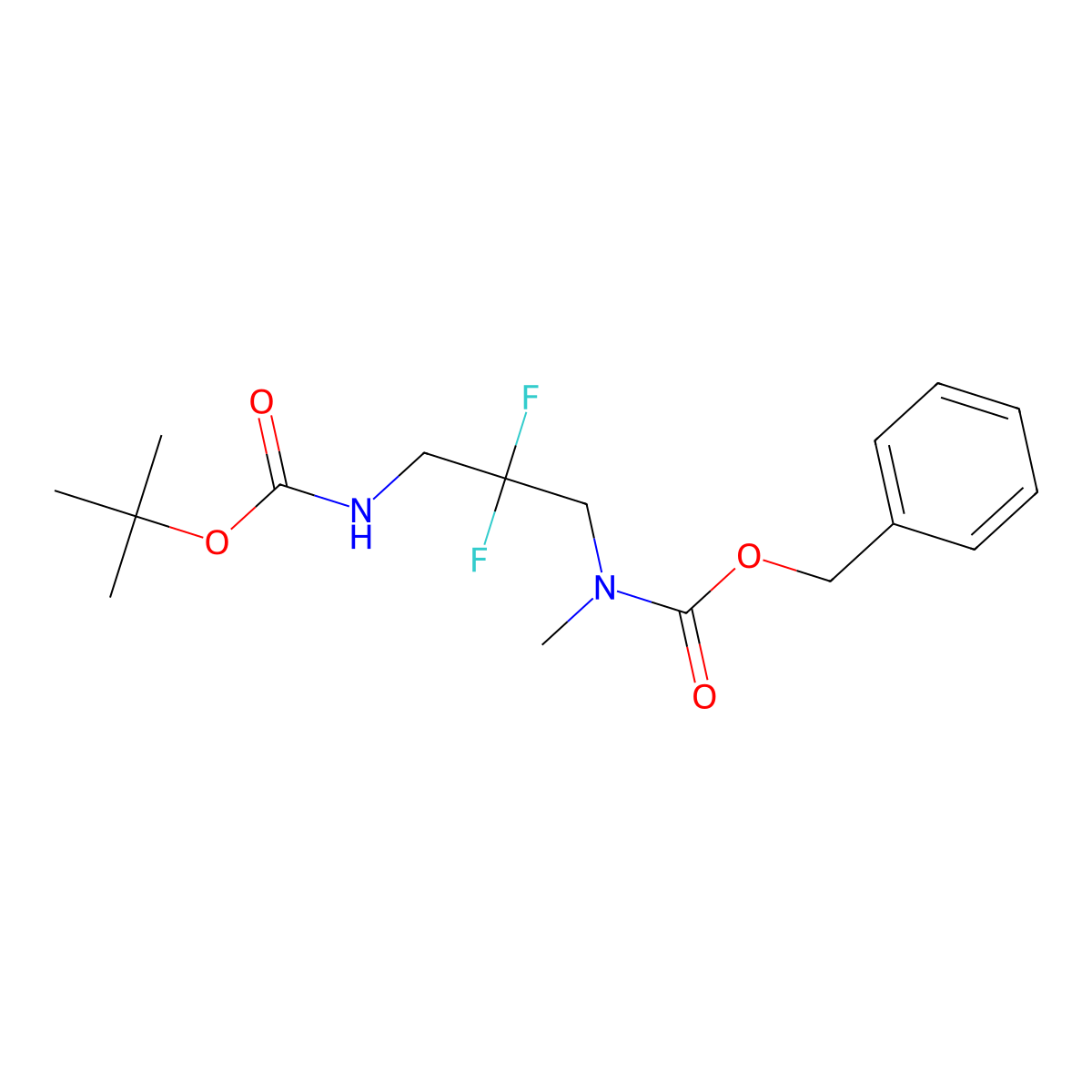 benzyl N-[3-(tert-butoxycarbonylamino)-2,2-difluoro-propyl]-N-methyl-carbamate molecular structure, CAS 1158721-62-0