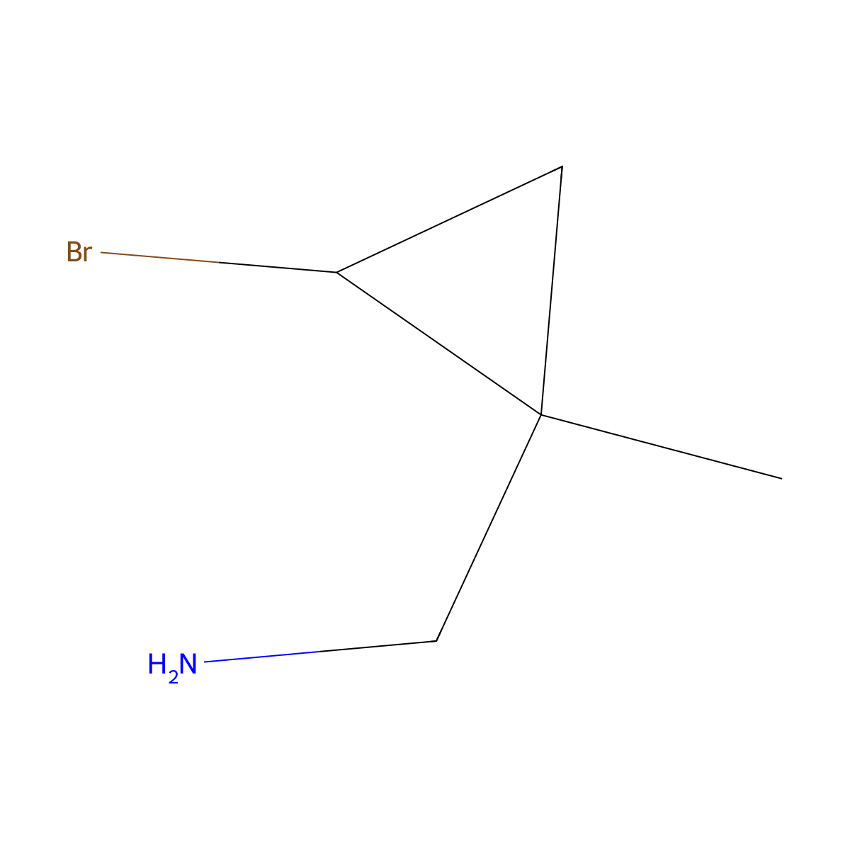 (2-Bromo-1-methylcyclopropyl)methanamine molecular structure, CAS 1158733-44-8
