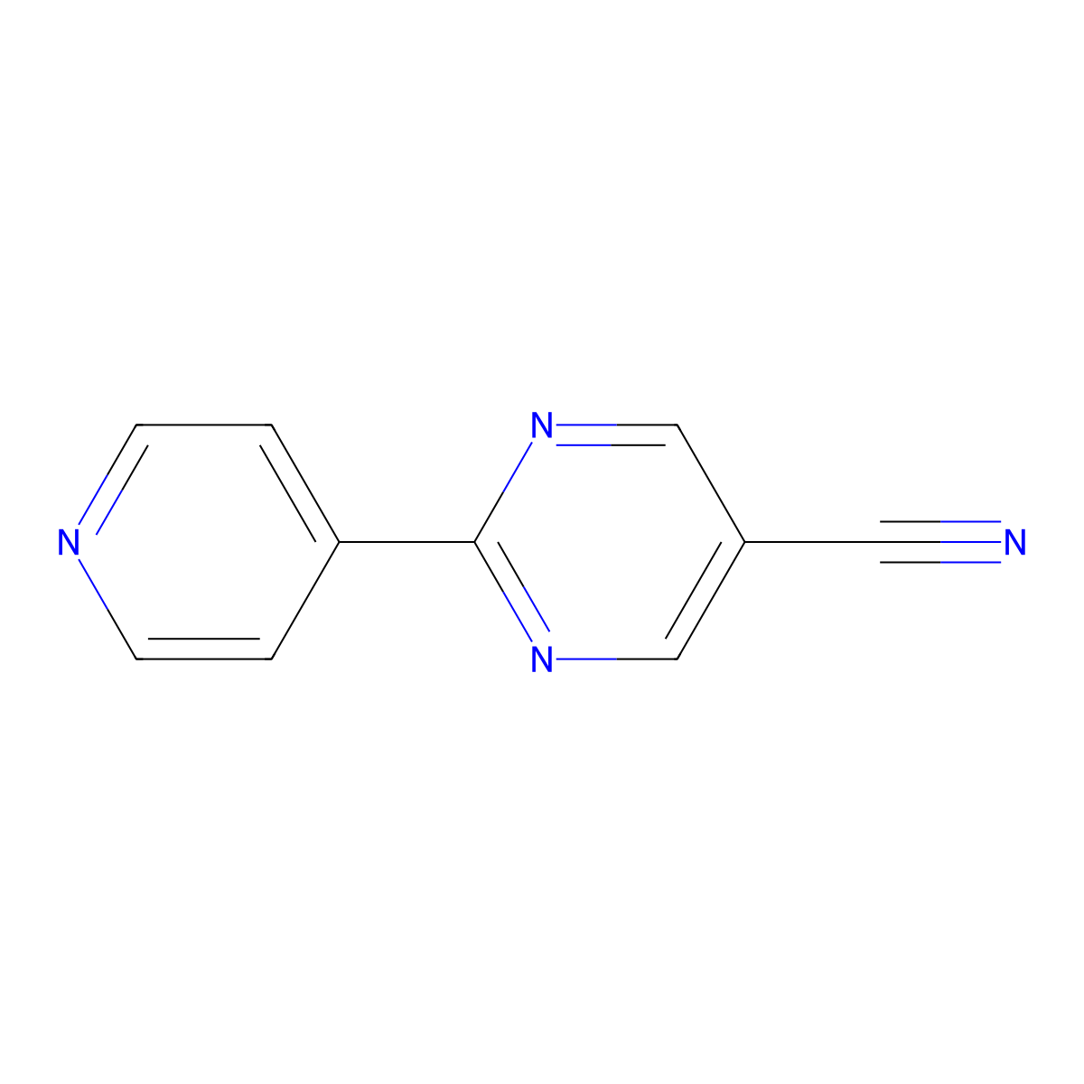 2-(Pyridin-4-YL)pyrimidine-5-carbonitrile molecular structure, CAS 1158735-19-3