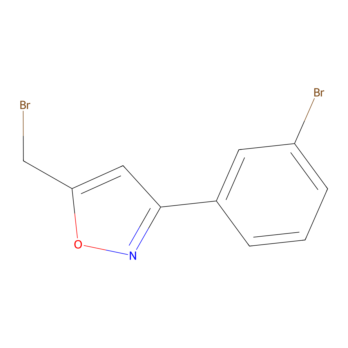 5-(Bromomethyl)-3-(3-bromophenyl)isoxazole molecular structure, CAS 1158735-27-3