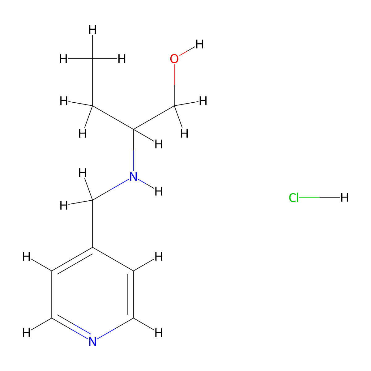 2-[(4-Pyridinylmethyl)amino]-1-butanol hydrochloride molecular structure, CAS 1158735-57-9