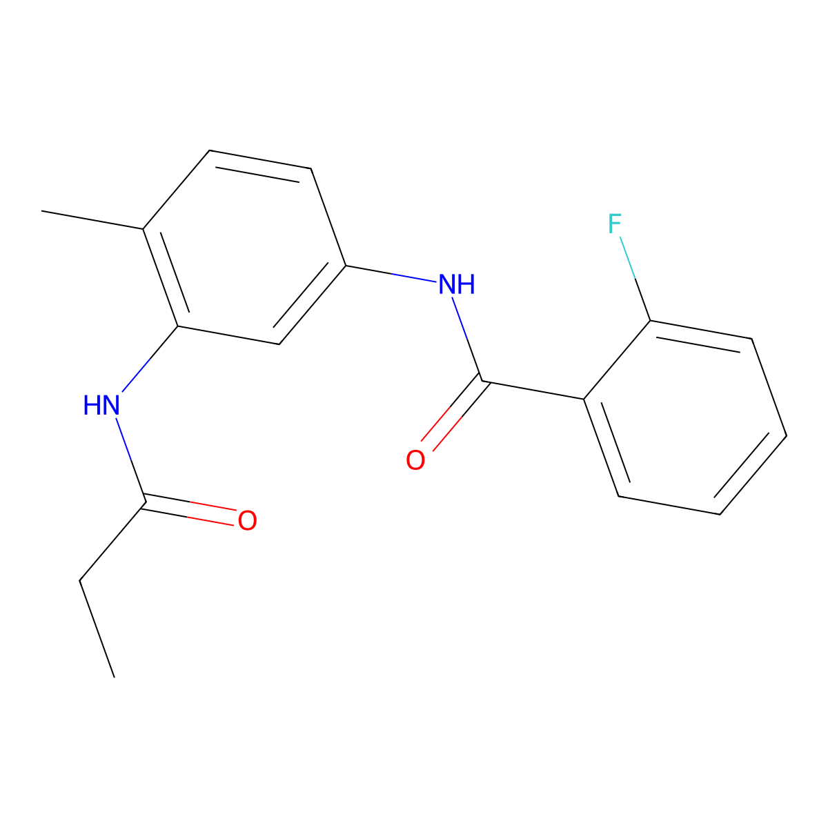 2-fluoro-N-[4-methyl-3-(propanoylamino)phenyl]benzamide molecular structure, CAS 1158735-80-8