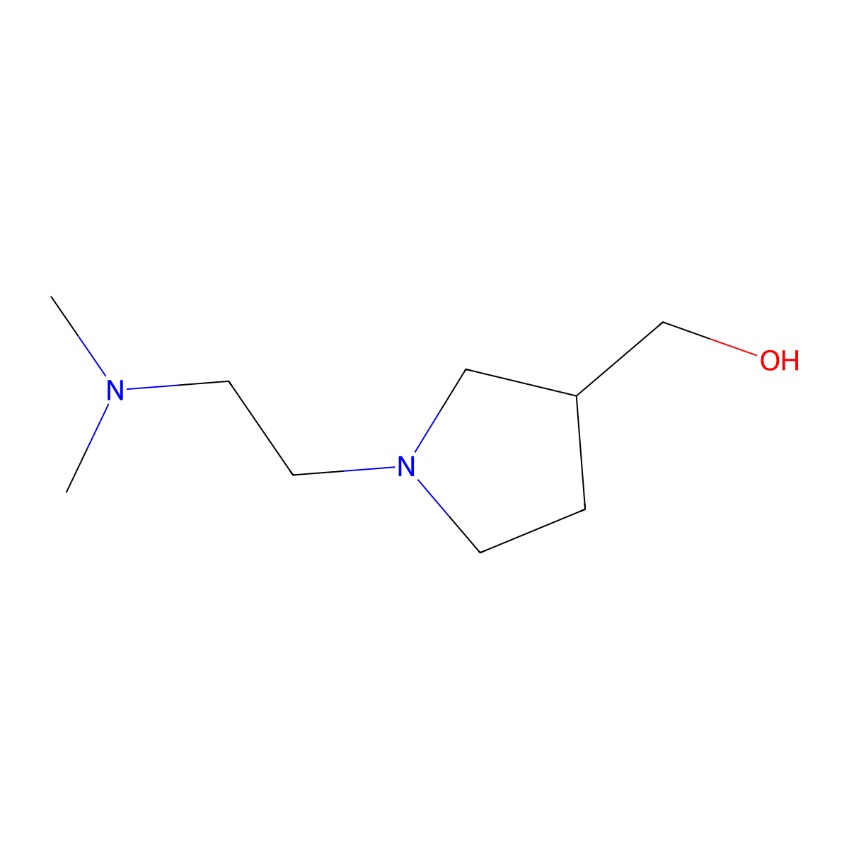 {1-[2-(Dimethylamino)ethyl]pyrrolidin-3-yl}methanol molecular structure, CAS 1158735-97-7