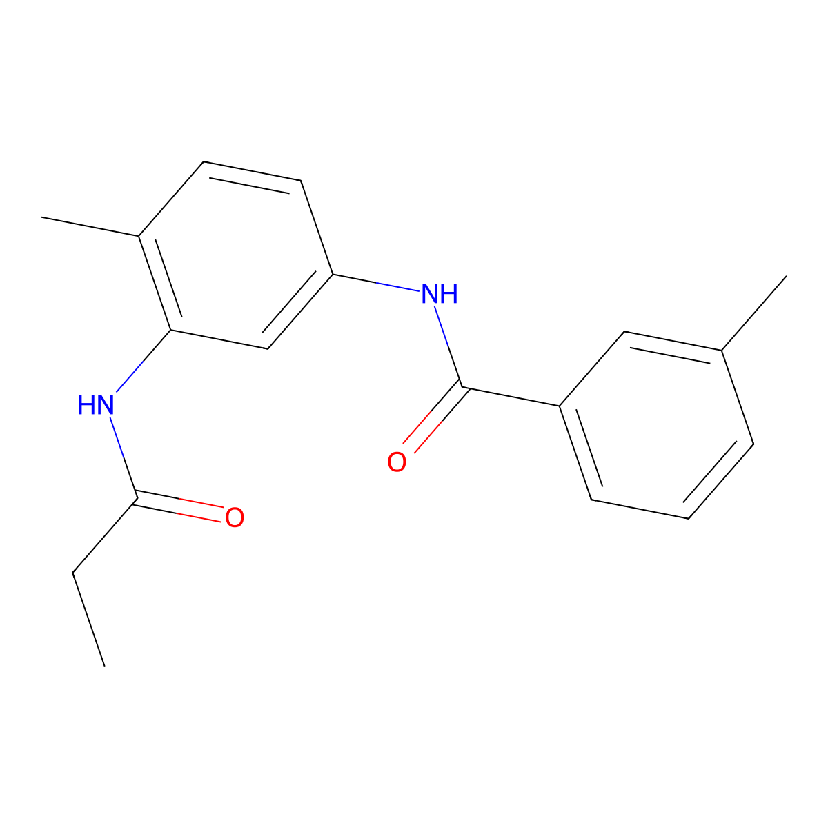 3-methyl-N-[4-methyl-3-(propionylamino)phenyl]benzamide molecular structure, CAS 1158735-99-9