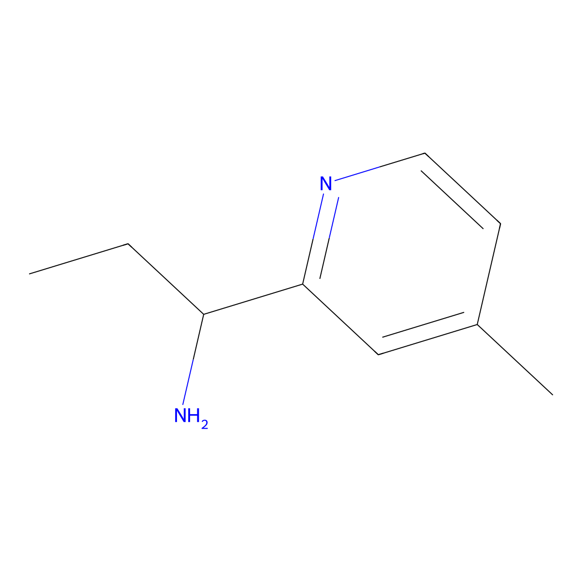 1-(4-Methyl-2-pyridinyl)-1-propanamine molecular structure, CAS 1158736-00-5