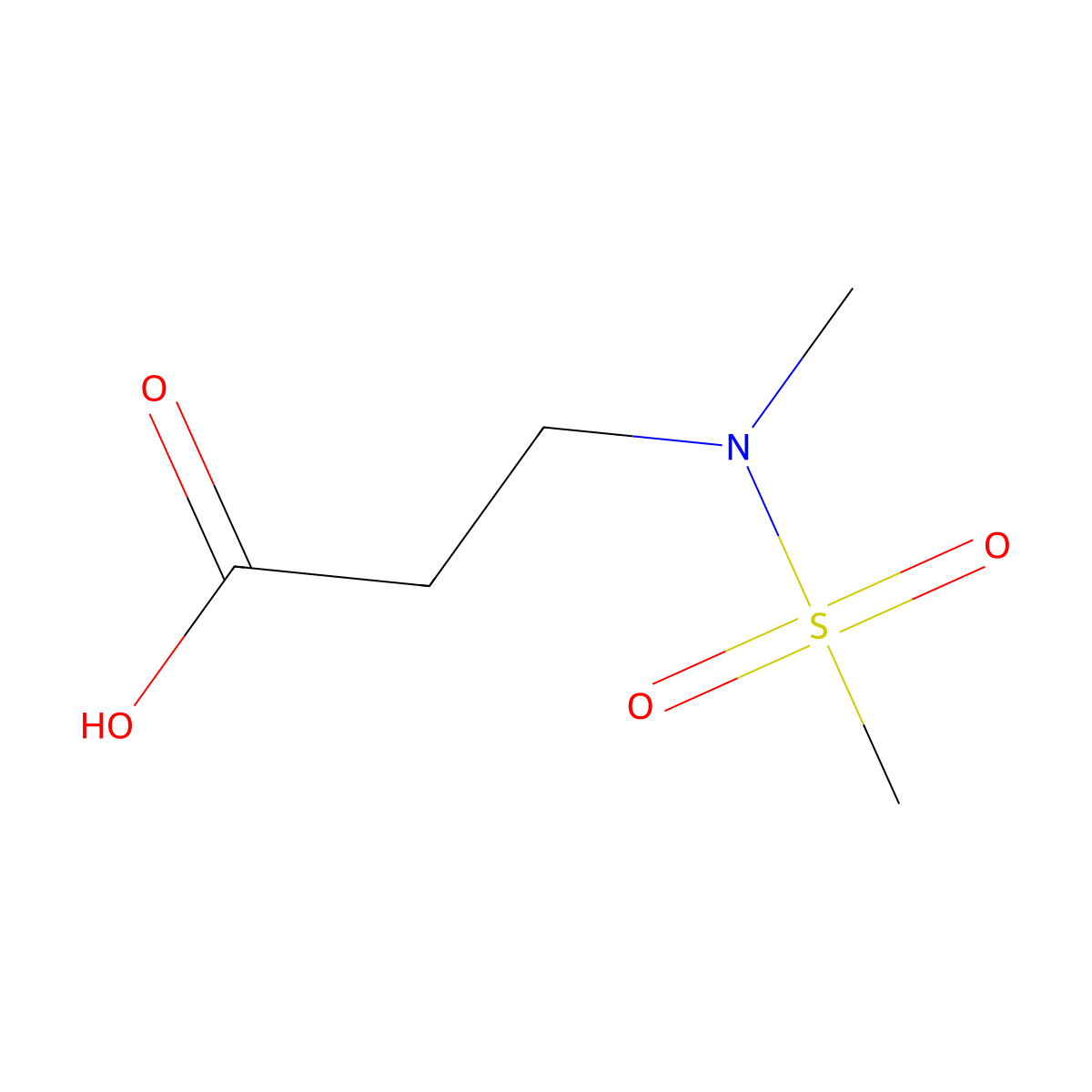3-(N-methylmethanesulfonamido)propanoic acid molecular structure, CAS 1158736-03-8