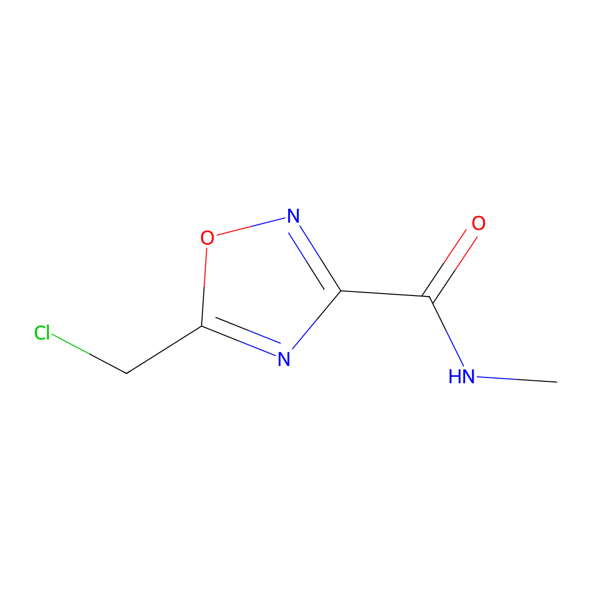 5-(Chloromethyl)-N-methyl-1,2,4-oxadiazole-3-carboxamide molecular structure, CAS 1158736-05-0