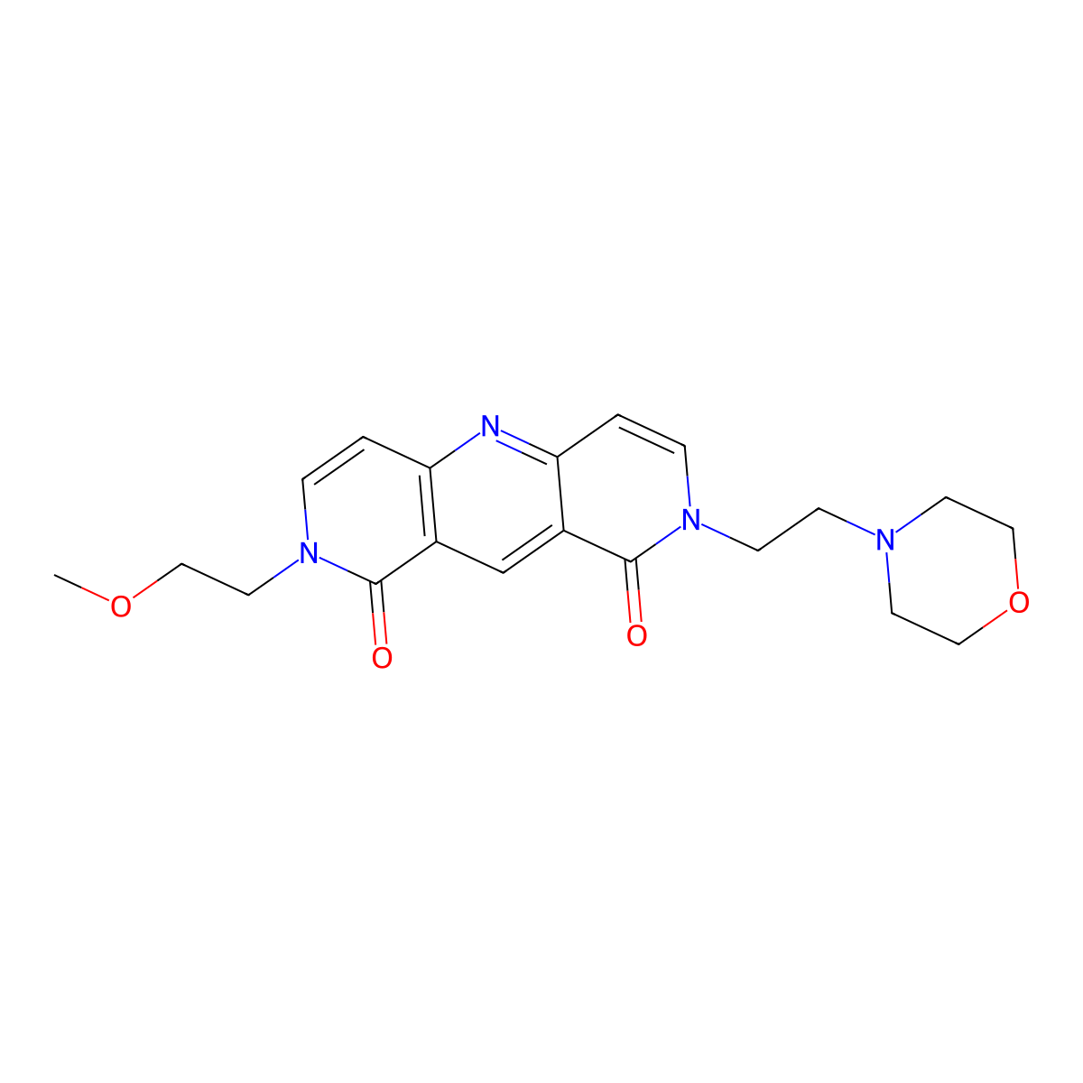 2-(2-methoxyethyl)-8-(2-morpholinoethyl)pyrido[4,3-b][1,6]naphthyridine-1,9(2H,8H)-dione molecular structure, CAS 1158736-37-8