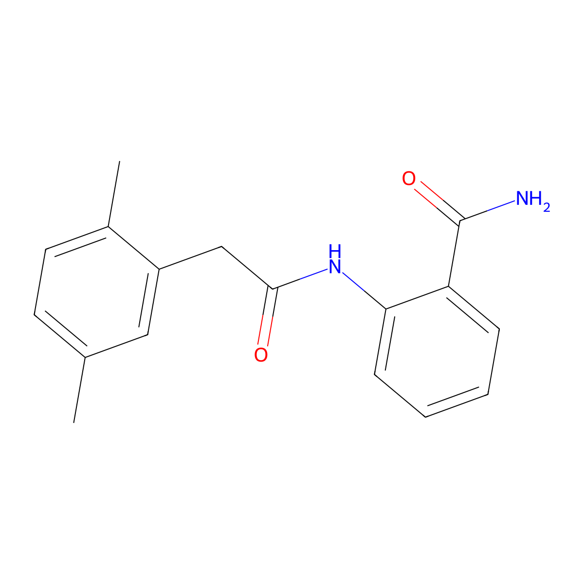 2-{[(2,5-Dimethylphenyl)acetyl]amino}benzamide molecular structure, CAS 1158737-22-4