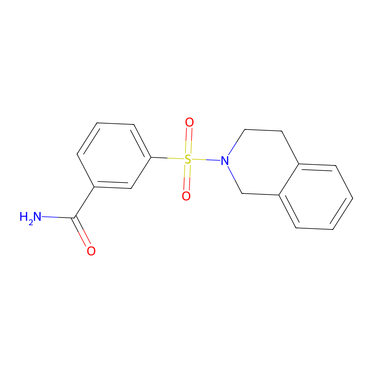 3-(3,4-dihydro-2(1H)-isoquinolinylsulfonyl)benzamide molecular structure, CAS 1158738-08-9