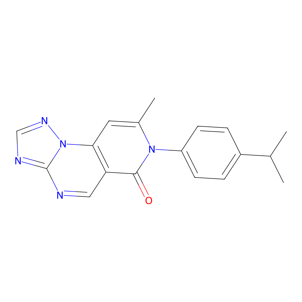 7-(4-isopropylphenyl)-8-methylpyrido[3,4-e][1,2,4]triazolo[1,5-a]pyrimidin-6(7H)-one molecular structure, CAS 1158738-13-6