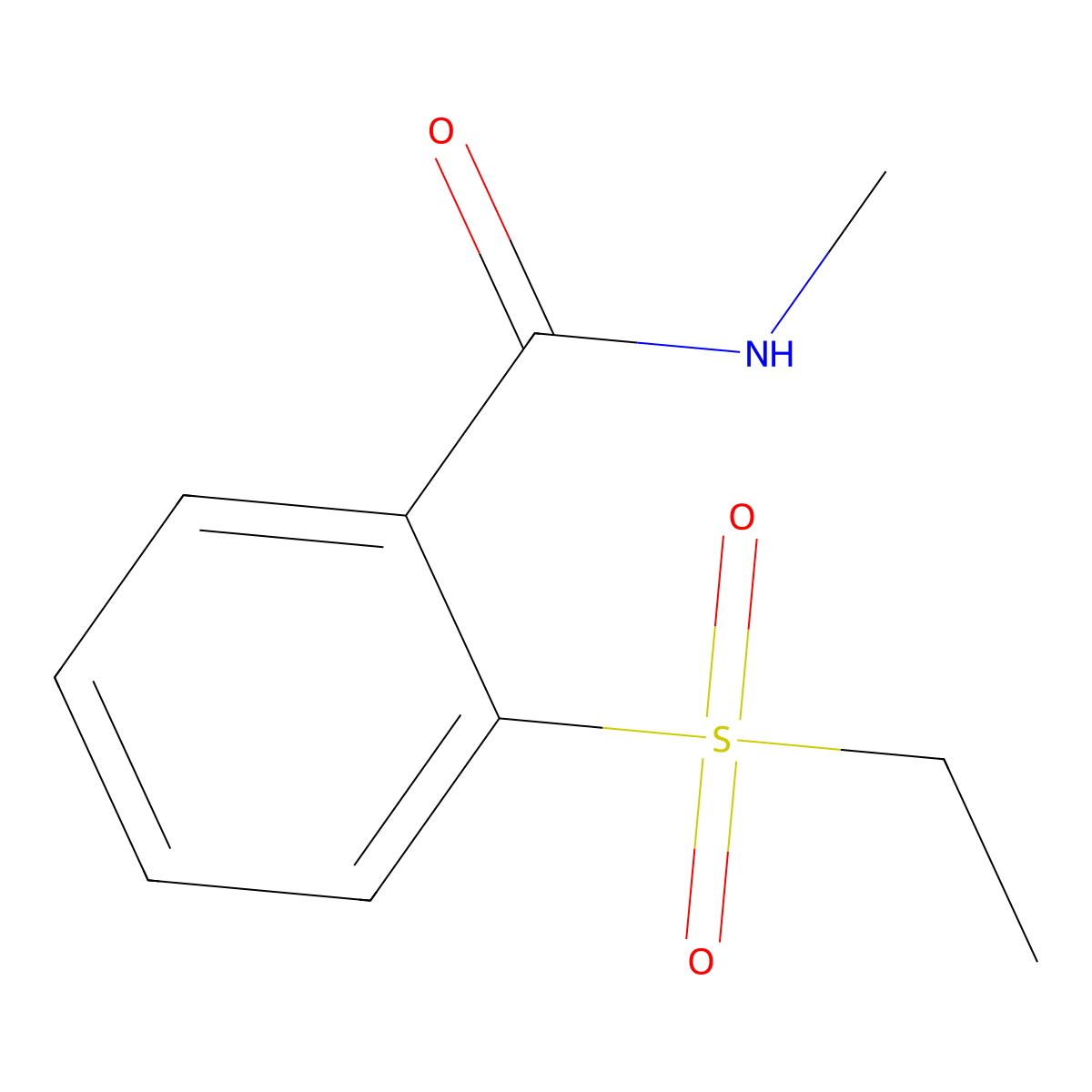 2-(ethylsulfonyl)-N-methylbenzamide molecular structure, CAS 1158739-21-9