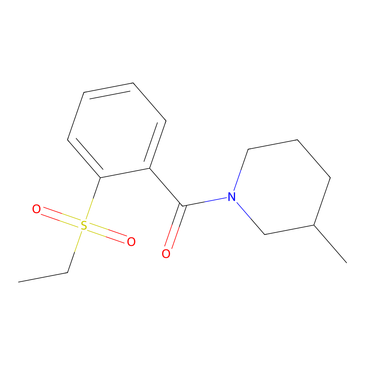 [2-(Ethylsulfonyl)phenyl](3-methylpiperidin-1-yl)methanone molecular structure, CAS 1158739-24-2