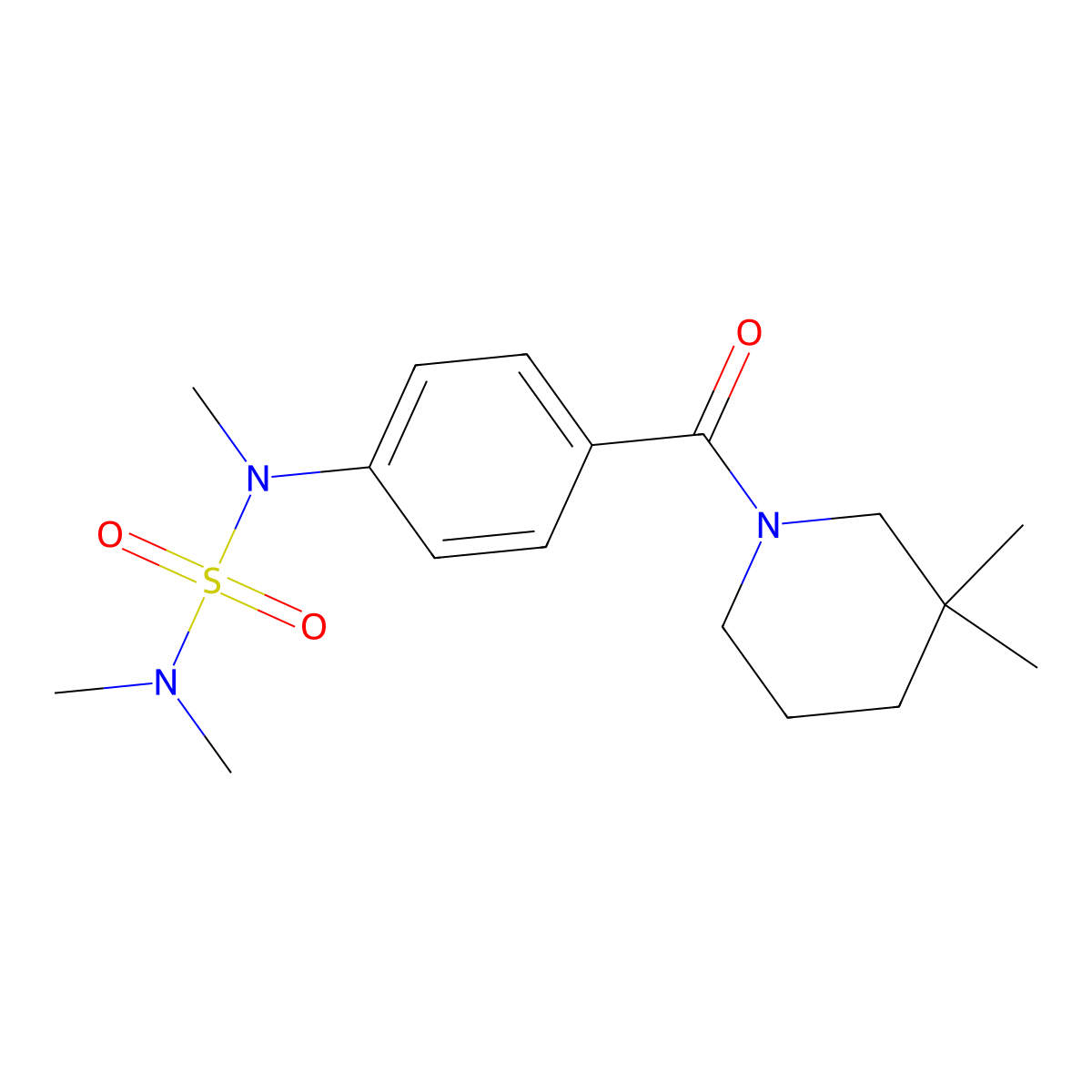 (3,3-Dimethylpiperidin-1-yl)-[4-[dimethylsulfamoyl(methyl)amino]phenyl]methanone molecular structure, CAS 1158740-10-3