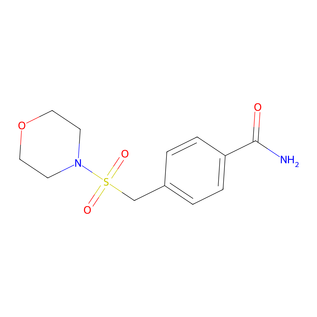 4-[(Morpholin-4-ylsulfonyl)methyl]benzamide molecular structure, CAS 1158740-22-7
