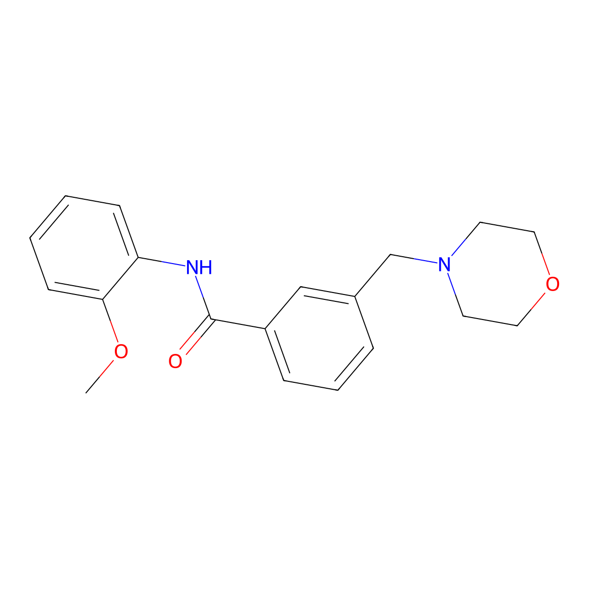 N-(2-methoxyphenyl)-3-(morpholin-4-ylmethyl)benzamide molecular structure, CAS 1158740-27-2