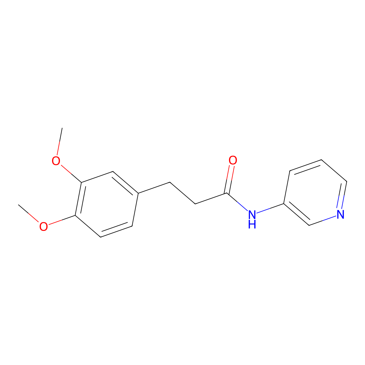 3-(3,4-dimethoxyphenyl)-N-(pyridin-3-yl)propanamide molecular structure, CAS 1158740-30-7