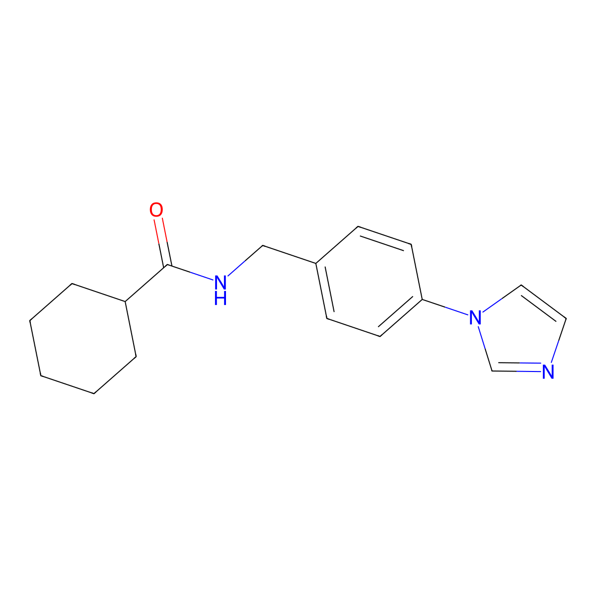N-[4-(1H-imidazol-1-yl)benzyl]cyclohexanecarboxamide molecular structure, CAS 1158740-37-4