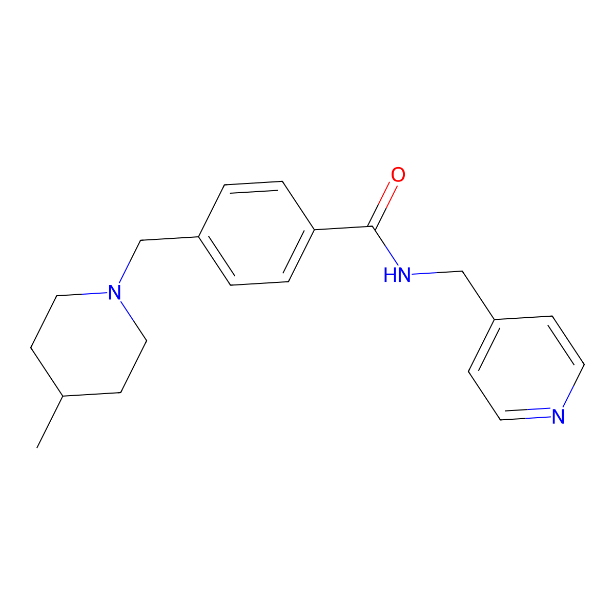 4-[(4-methylpiperidin-1-yl)methyl]-N-(pyridin-4-ylmethyl)benzamide molecular structure, CAS 1158741-07-1
