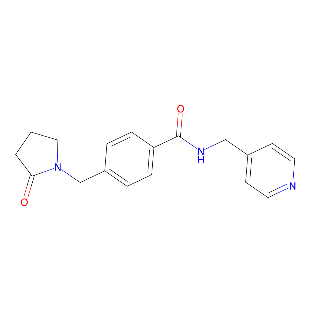 4-[(2-oxopyrrolidin-1-yl)methyl]-N-(pyridin-4-ylmethyl)benzamide molecular structure, CAS 1158741-21-9