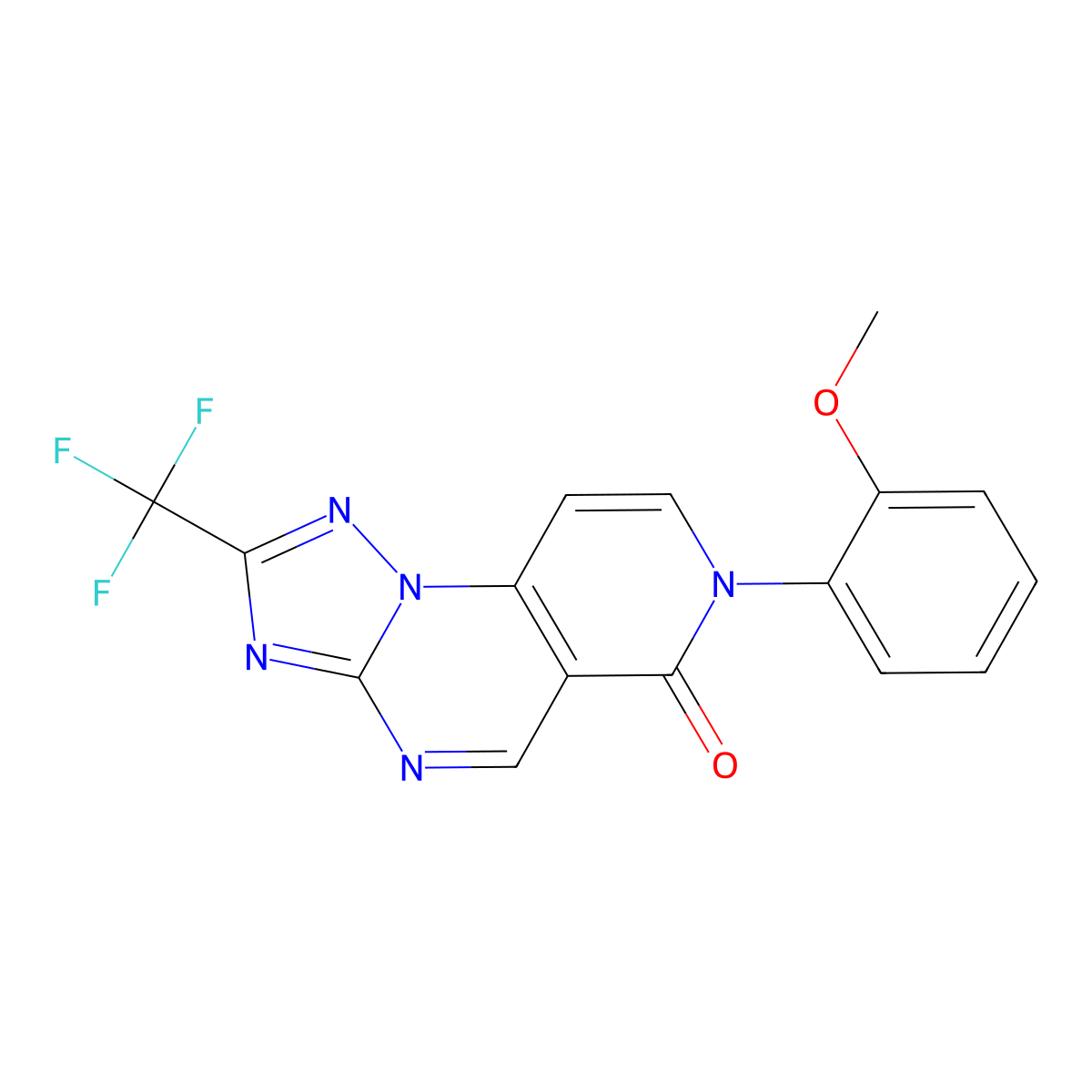 7-(2-methoxyphenyl)-2-(trifluoromethyl)pyrido[3,4-e][1,2,4]triazolo[1,5-a]pyrimidin-6(7H)-one molecular structure, CAS 1158741-54-8