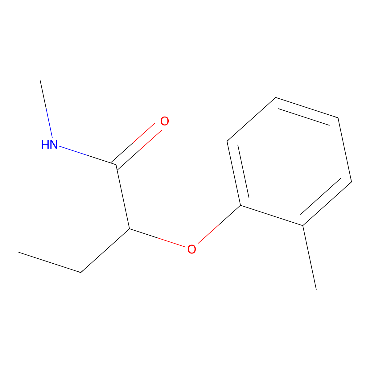 N-methyl-2-(2-methylphenoxy)butanamide molecular structure, CAS 1158742-86-9
