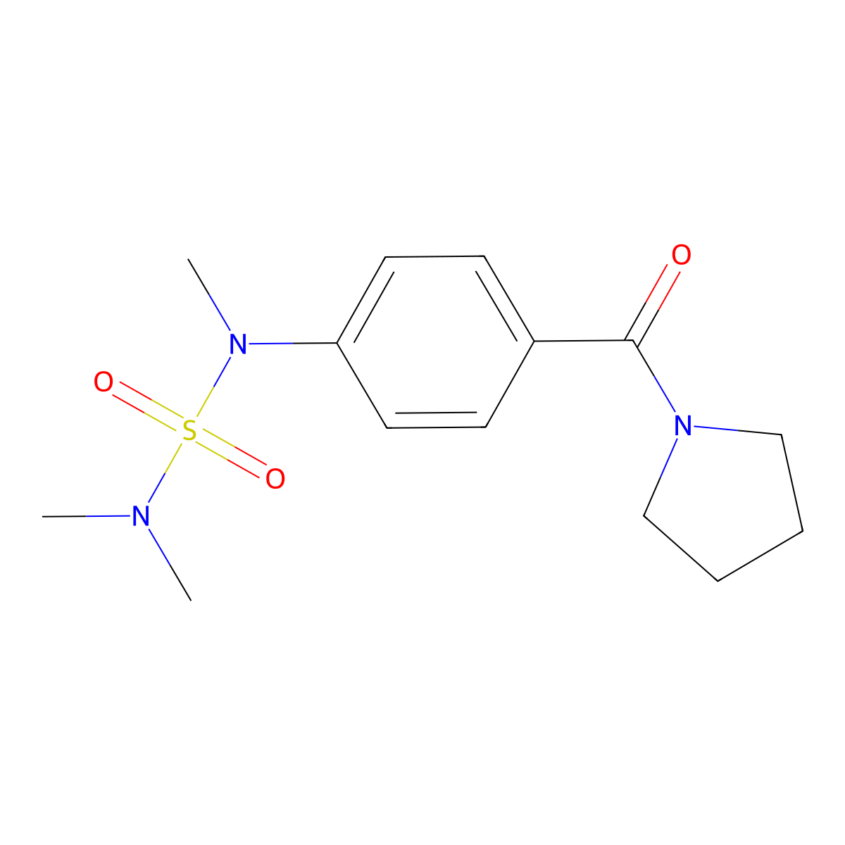 [4-[Dimethylsulfamoyl(methyl)amino]phenyl]-pyrrolidin-1-ylmethanone molecular structure, CAS 1158742-98-3