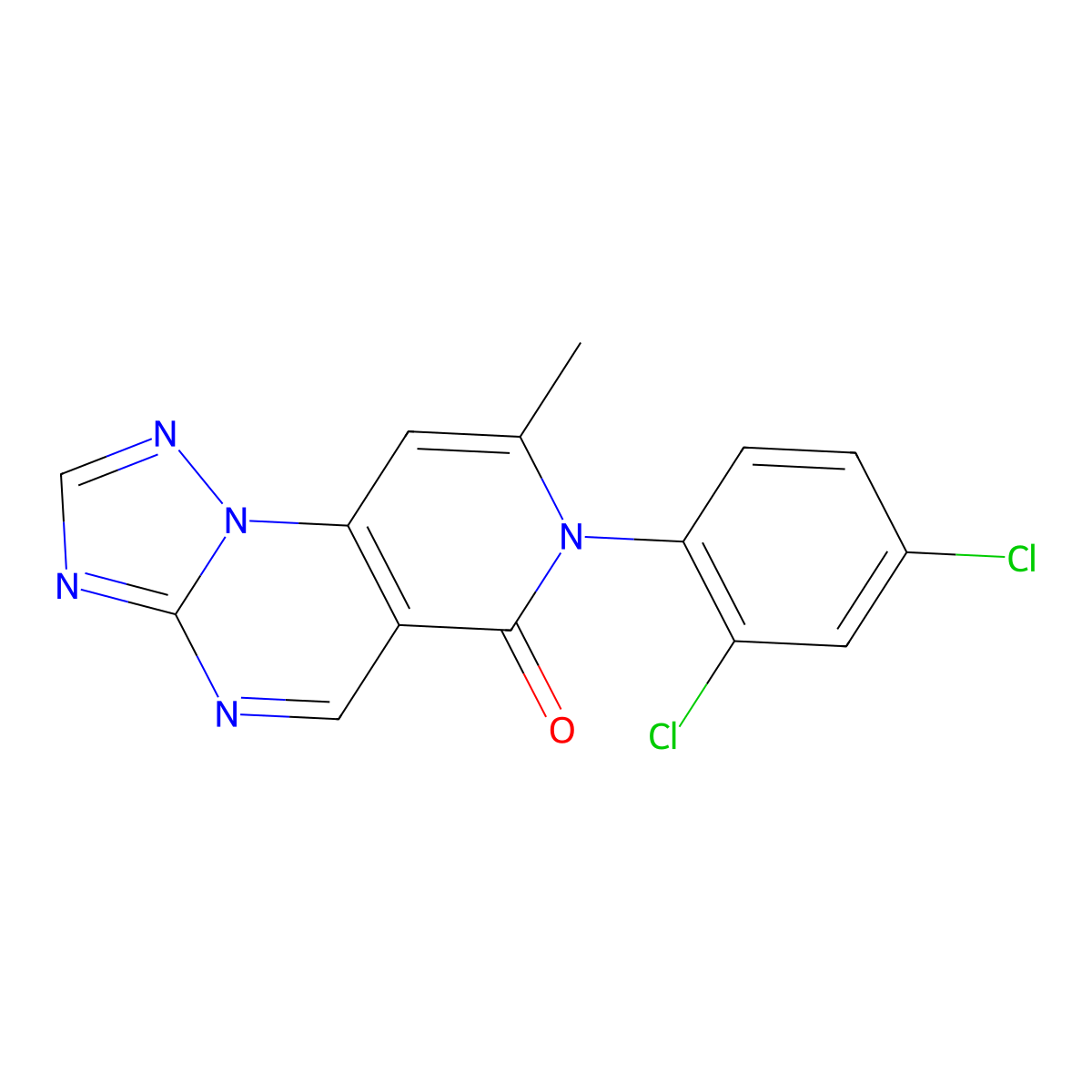 7-(2,4-dichlorophenyl)-8-methylpyrido[3,4-e][1,2,4]triazolo[1,5-a]pyrimidin-6(7H)-one molecular structure, CAS 1158743-53-3
