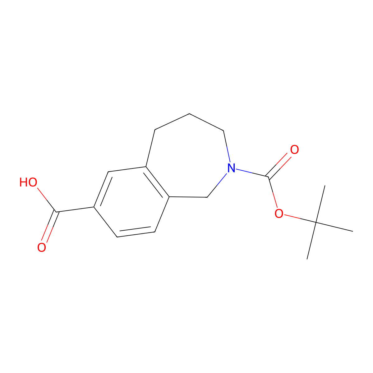 2-[(tert-butoxy)carbonyl]-2,3,4,5-tetrahydro-1H-2-benzazepine-7-carboxylic acid molecular structure, CAS 1158744-01-4