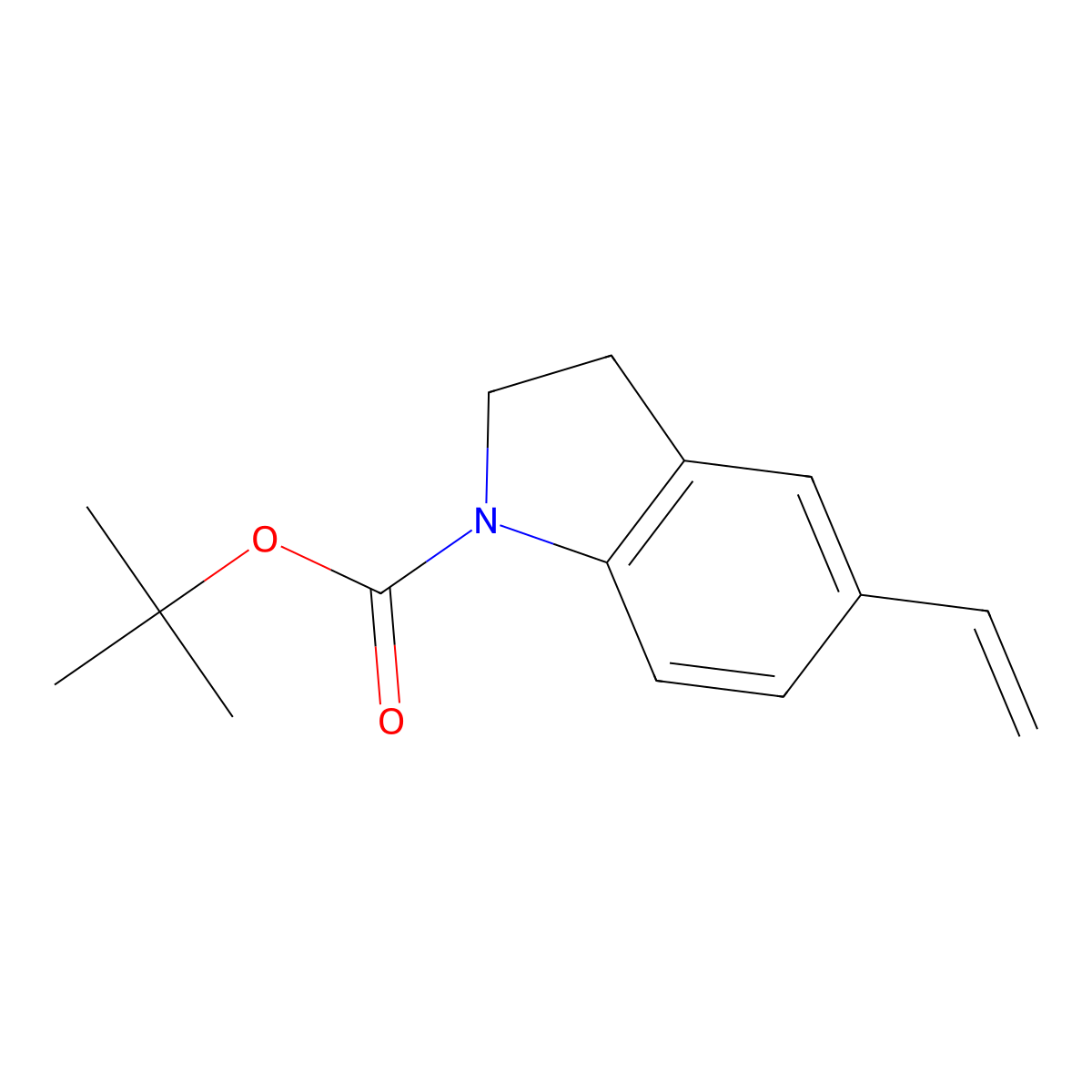 tert-Butyl 5-vinylindoline-1-carboxylate molecular structure, CAS 1158744-48-9