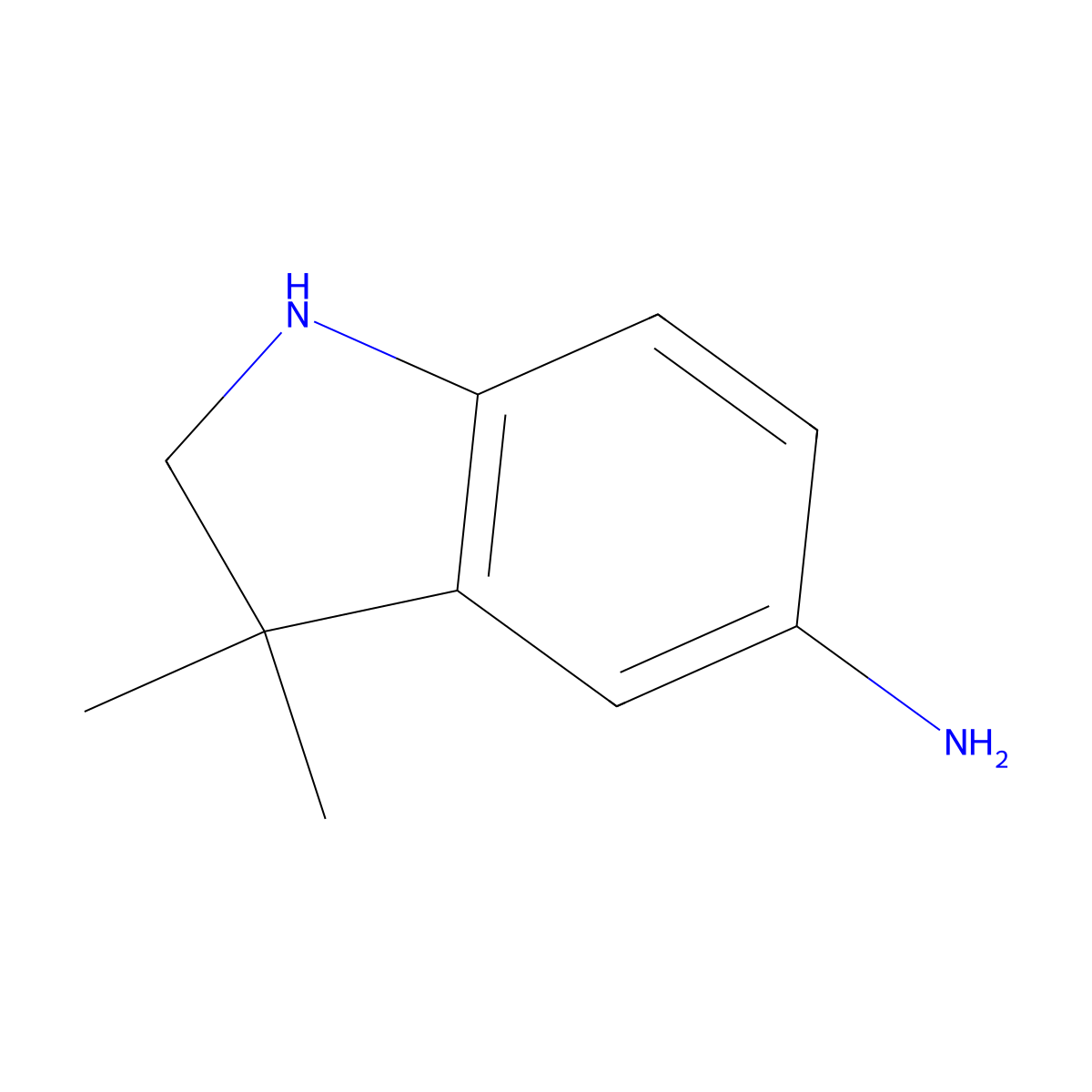 3,3-Dimethylindolin-5-amine molecular structure, CAS 1158745-51-7