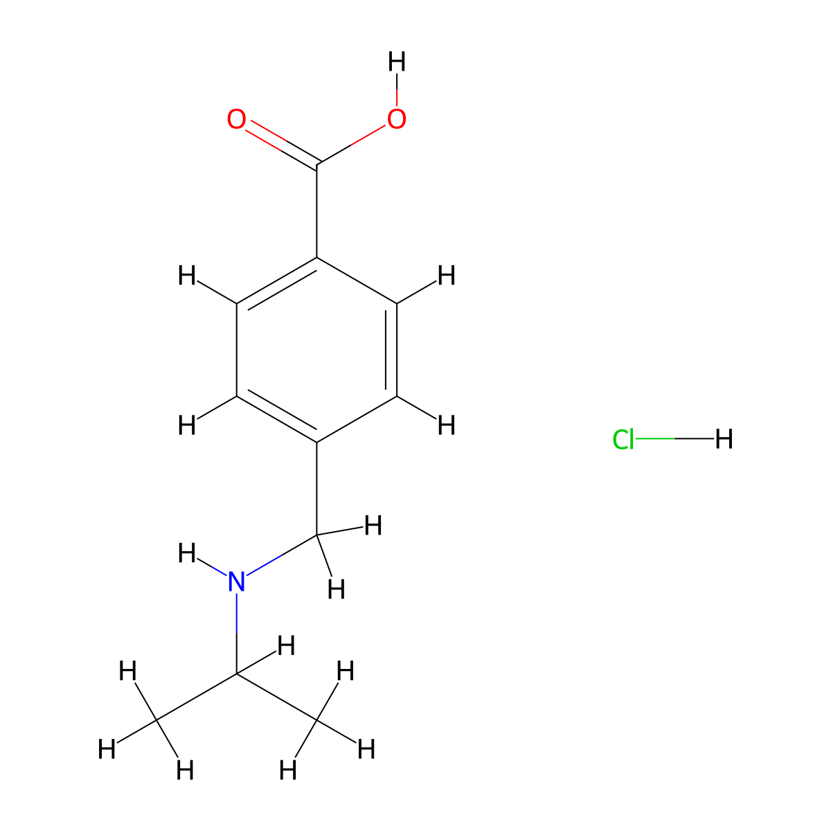 4-[(Isopropylamino)methyl]benzoic acid hydrochloride molecular structure, CAS 1158746-01-0