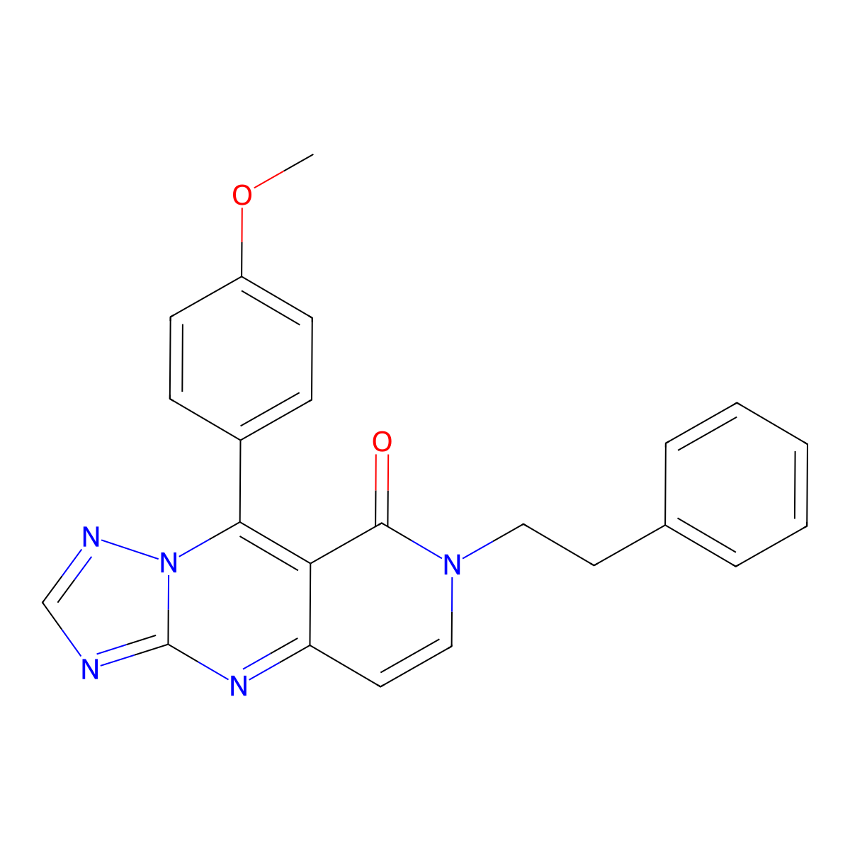 9-(4-methoxyphenyl)-7-phenethylpyrido[4,3-d][1,2,4]triazolo[1,5-a]pyrimidin-8(7H)-one molecular structure, CAS 1158746-35-0