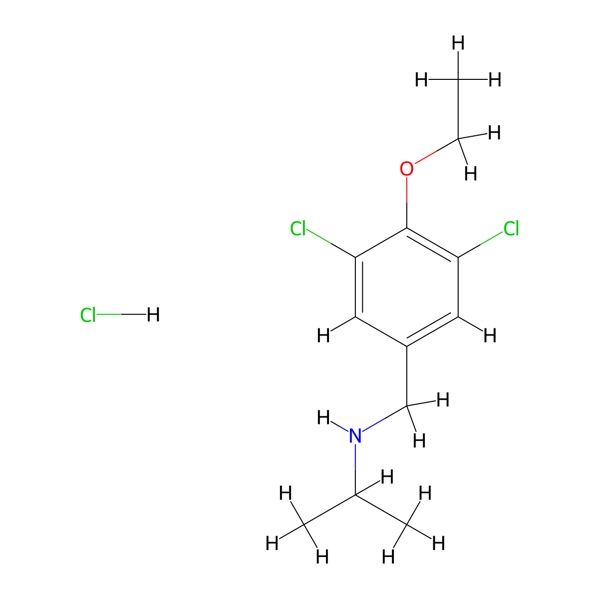 N-(3,5-dichloro-4-ethoxybenzyl)propan-2-amine hydrochloride molecular structure, CAS 1158746-66-7