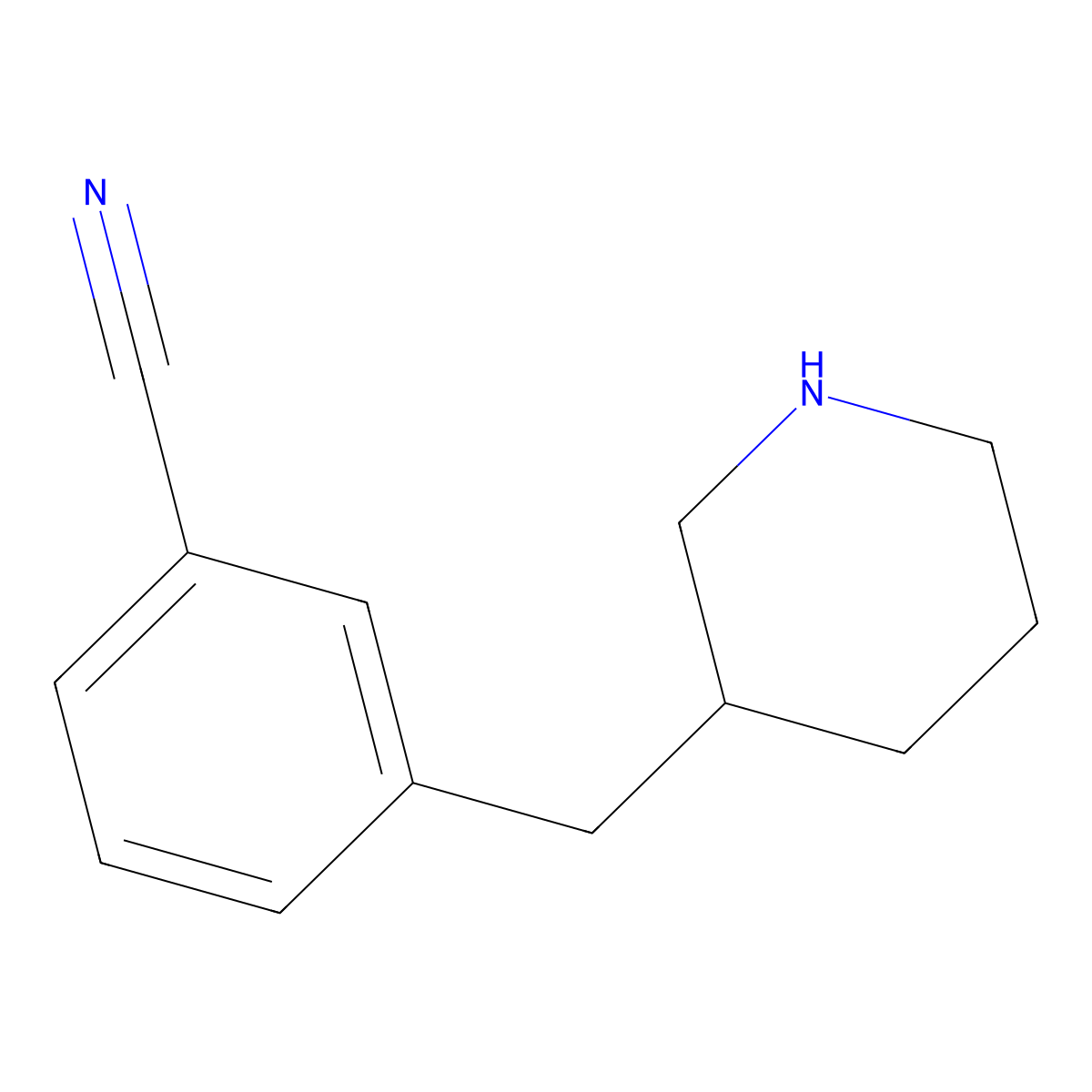 3-[(Piperidin-3-yl)methyl]benzonitrile molecular structure, CAS 1158746-91-8