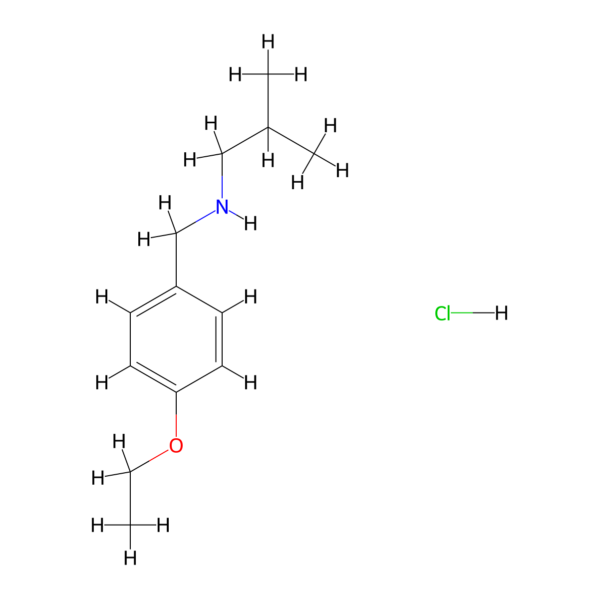[(4-Ethoxyphenyl)methyl](2-methylpropyl)amine hydrochloride molecular structure, CAS 1158748-73-2
