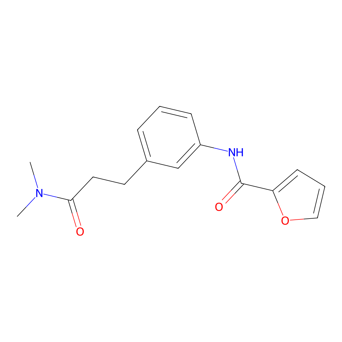 N-{3-[3-(dimethylamino)-3-oxopropyl]phenyl}-2-furamide molecular structure, CAS 1158748-94-7