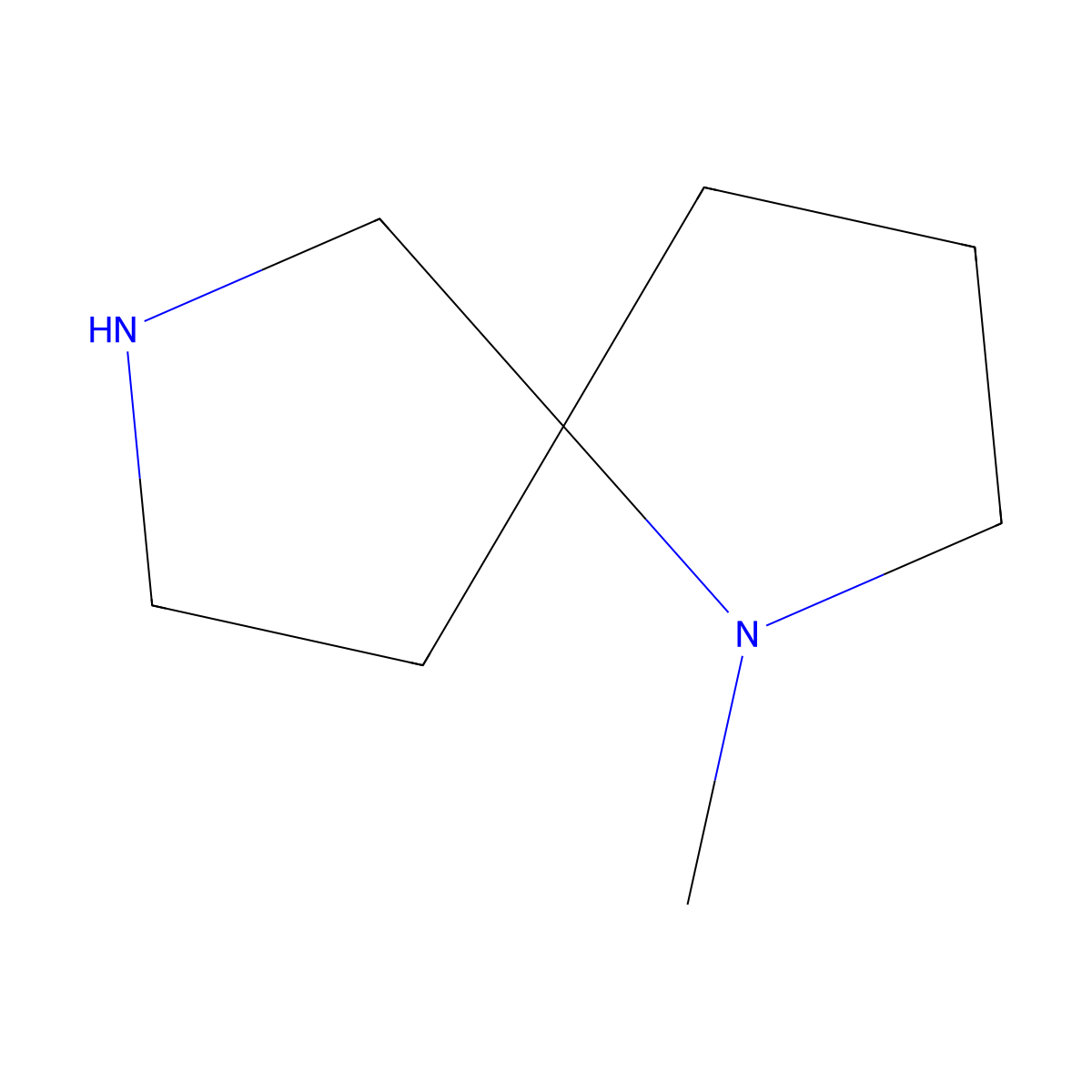 1-Methyl-1,7-diazaspiro[4.4]nonane molecular structure, CAS 1158749-77-9