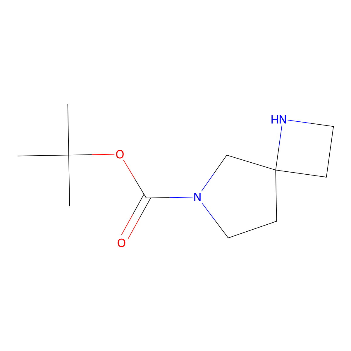 tert-Butyl 1,6-diazaspiro[3.4]octane-6-carboxylate molecular structure, CAS 1158749-79-1