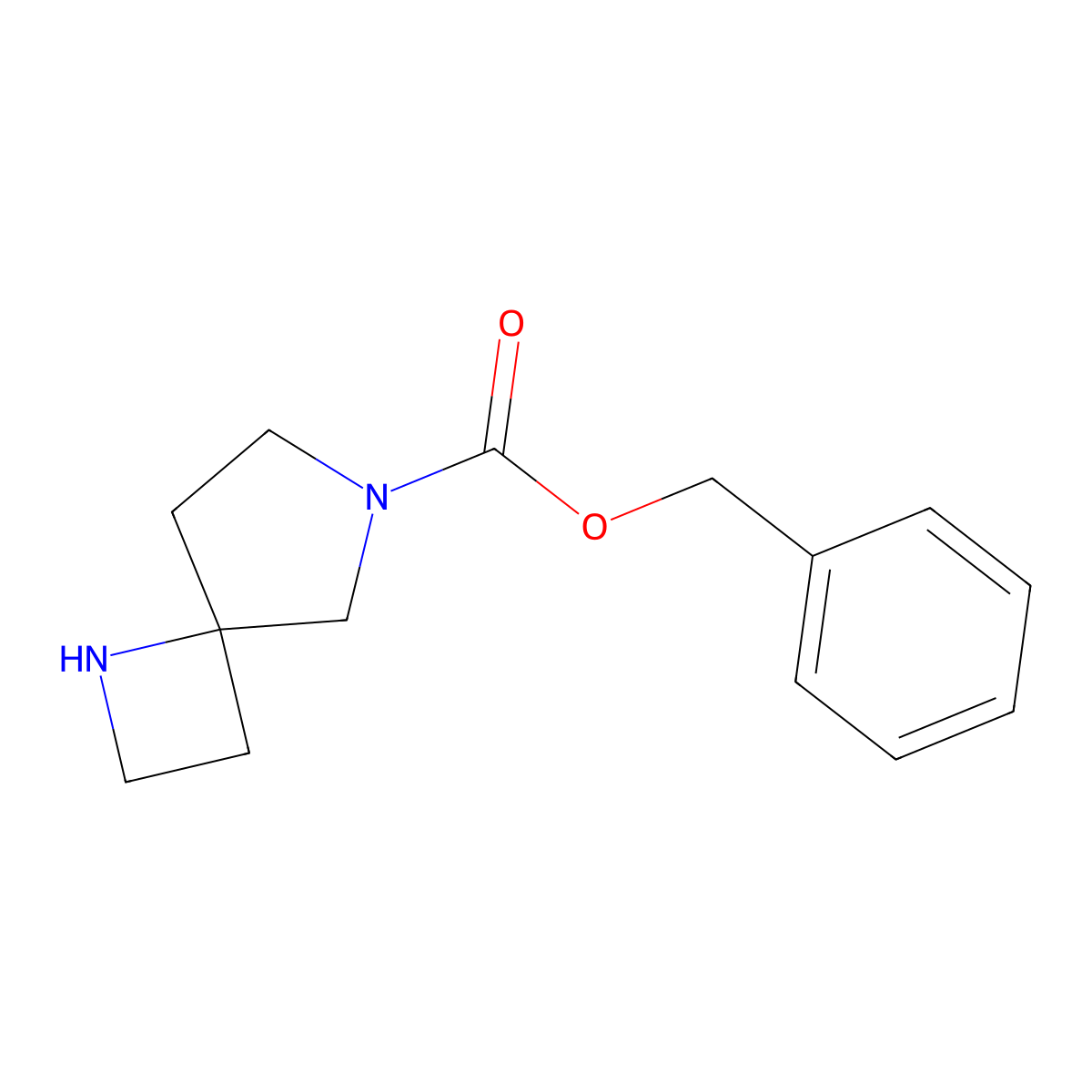 Benzyl 1,6-diazaspiro[3.4]octane-6-carboxylate molecular structure, CAS 1158749-81-5