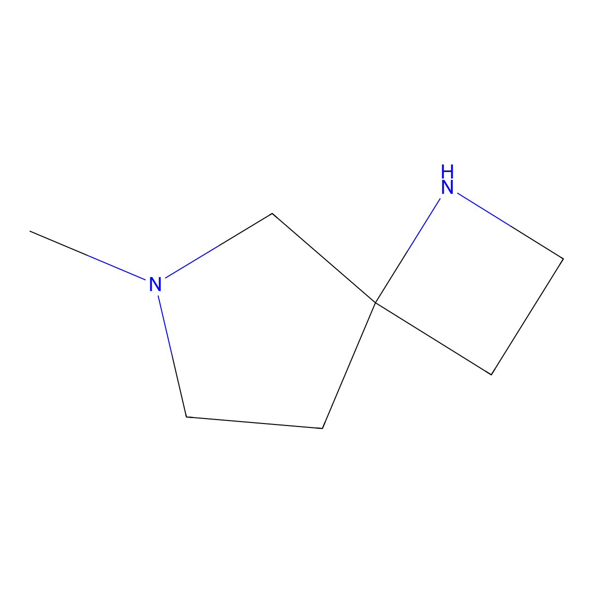 6-Methyl-1,6-diazaspiro(3.4)octane molecular structure, CAS 1158749-82-6