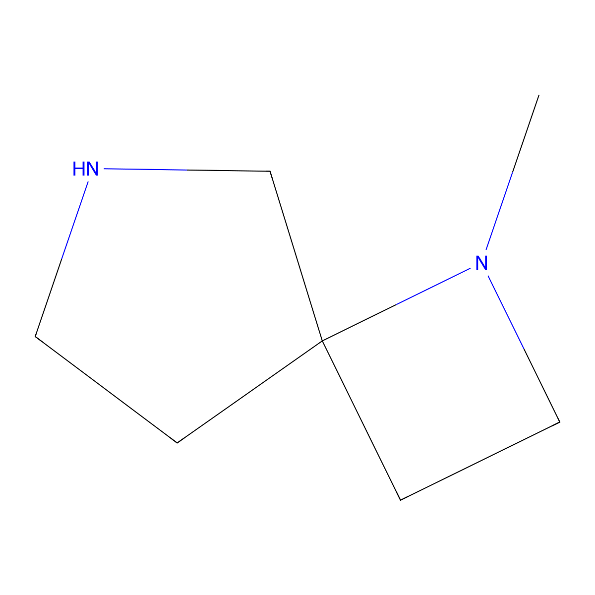 1-Methyl-1,6-diazaspiro[3.4]octane molecular structure, CAS 1158749-83-7