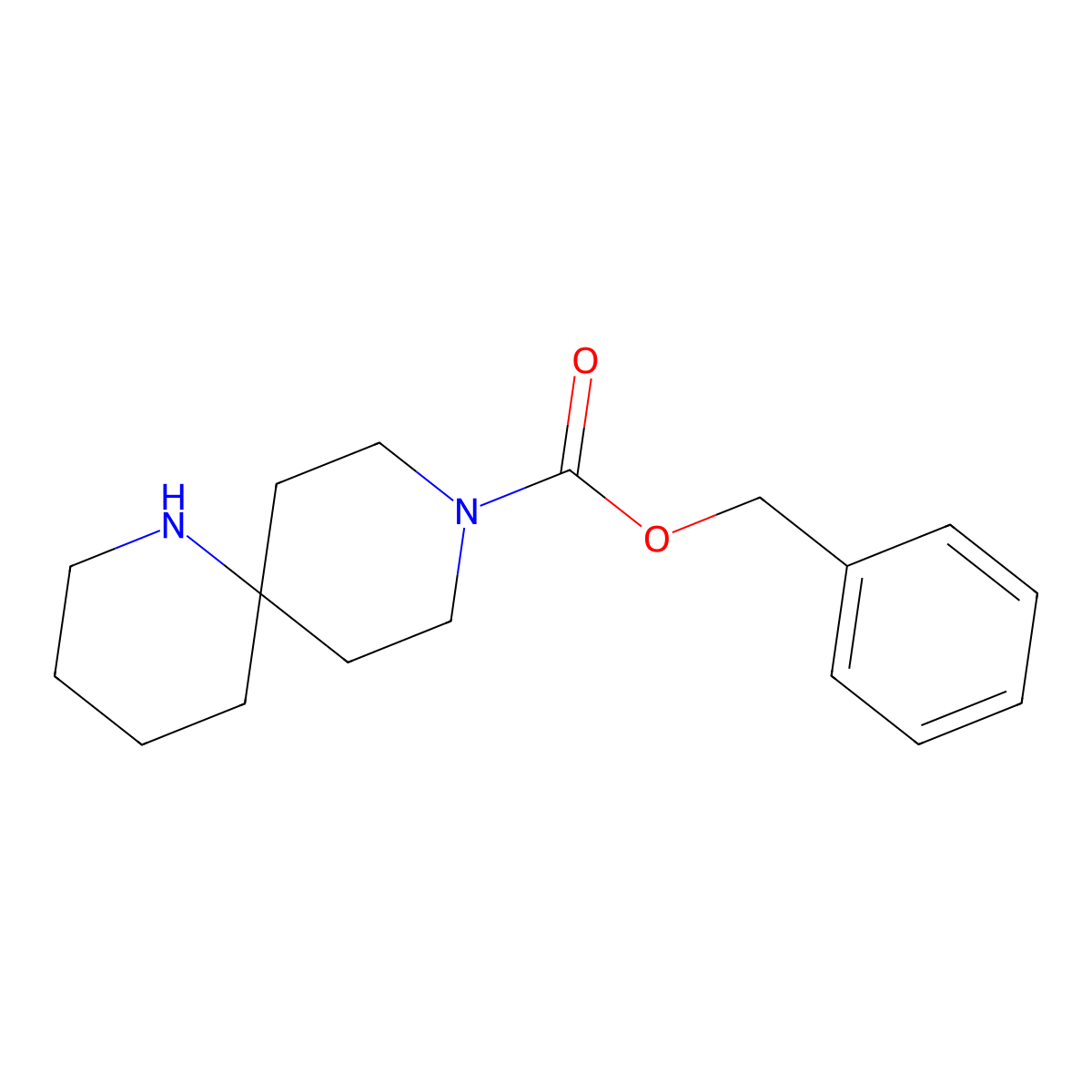 Benzyl 1,9-diazaspiro[5.5]undecane-9-carboxylate molecular structure, CAS 1158750-06-1