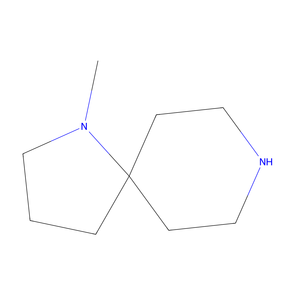 1-Methyl-1,8-diazaspiro[4.5]decane molecular structure, CAS 1158750-28-7