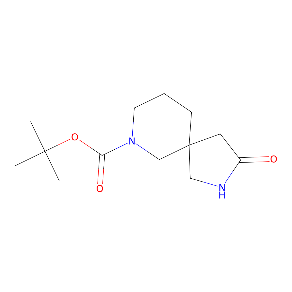 tert-Butyl 3-oxo-2,7-diazaspiro[4.5]decane-7-carboxylate molecular structure, CAS 1158750-91-4