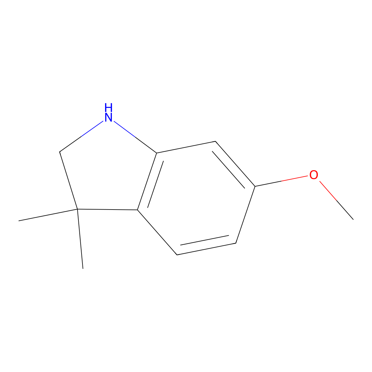 6-Methoxy-3,3-dimethylindoline molecular structure, CAS 1158752-37-4