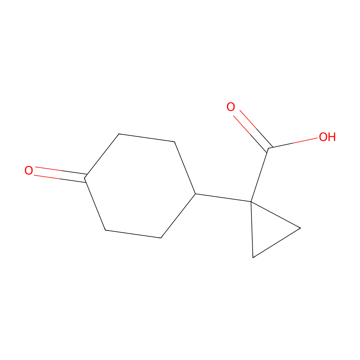 1-(4-Oxocyclohexyl)cyclopropanecarboxylic acid molecular structure, CAS 1158752-66-9